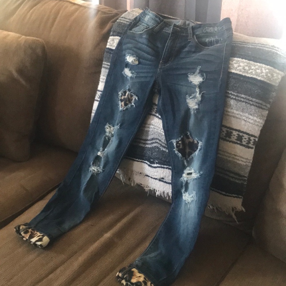 Kancan jeans. Super cute! Cheetah print.